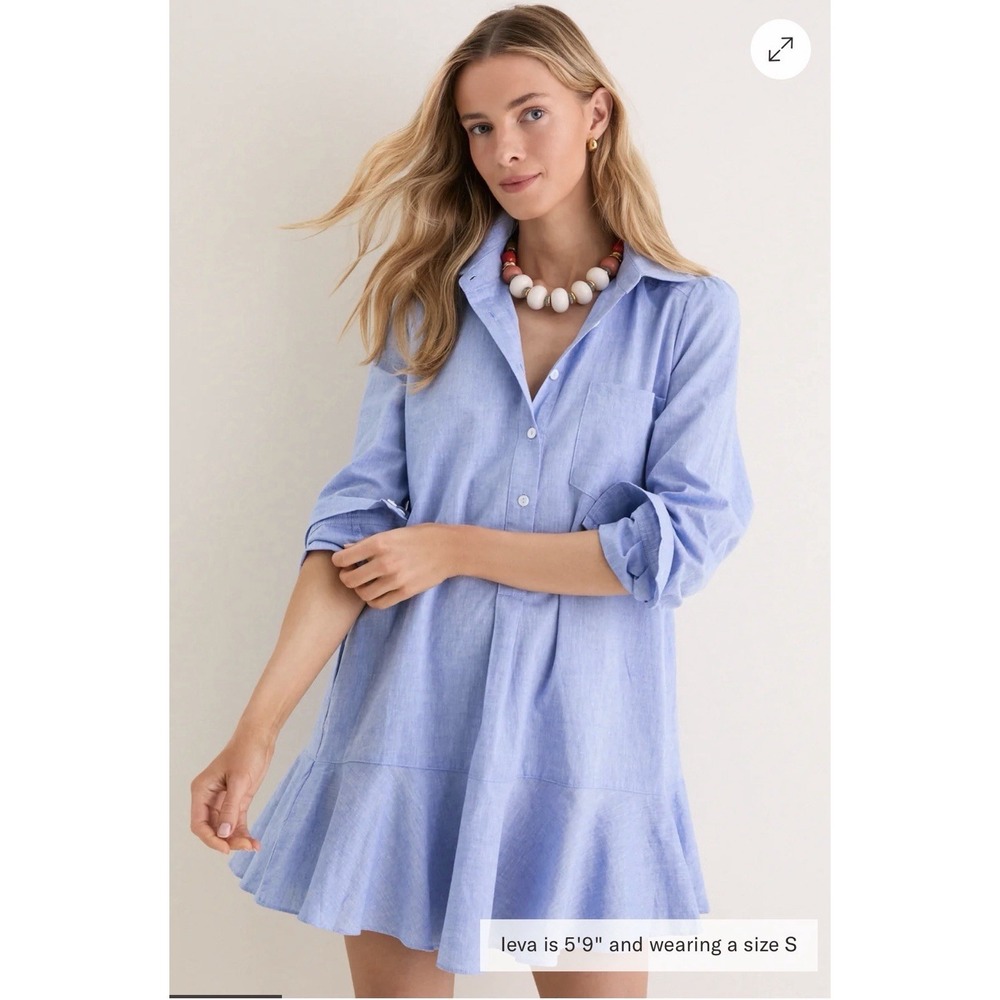 Tuckernuck Chambray Callahan Shirt Dress Blue Women's Size XL